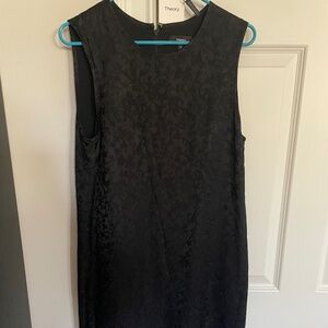 Theory Adraya NWT black round neck size 8 mini dress